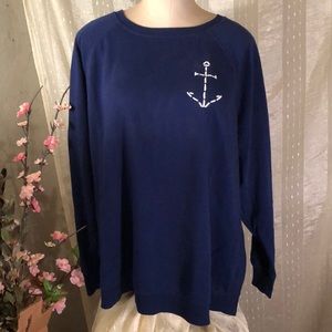 Navy blue anchor sweatshirt